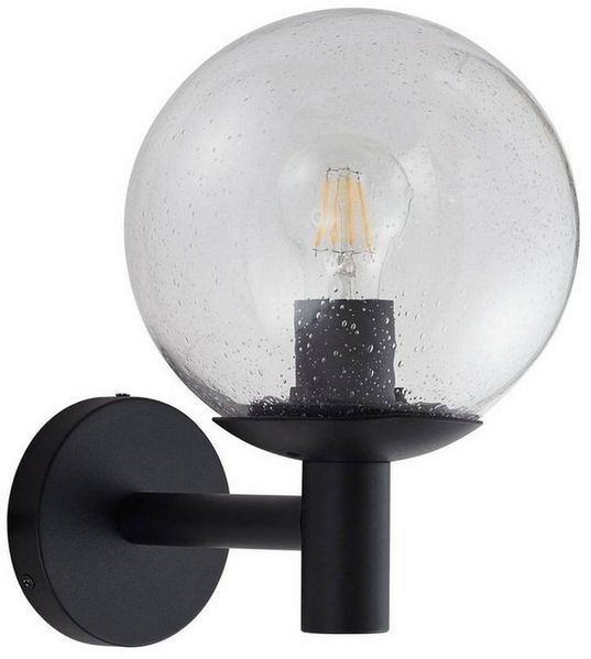 Lindby Außen-Wandleuchte Dangan, Glas Transparent IP44, 1 x 15 W LED
