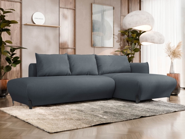 Ecksofa Fraski mit Bettkasten und Schlaffunktion (Farbe: Curio 97, Seite: Rechts 2R-LC)