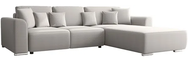 Vente-unique - MELTANA Sofa Stoff Grau - B 195 cm x H 84 cm x L 293 cm Bild 3