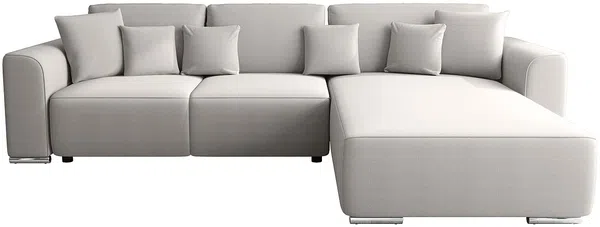 Vente-unique - MELTANA Sofa Stoff Grau - B 195 cm x H 84 cm x L 293 cm Bild 2