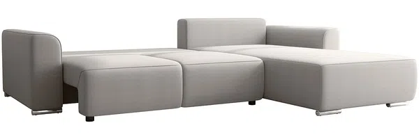 Vente-unique - MELTANA Sofa Stoff Grau - B 195 cm x H 84 cm x L 293 cm Bild 4