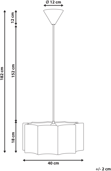 Hängeleuchte LUENHA Metall Beige Bild 2