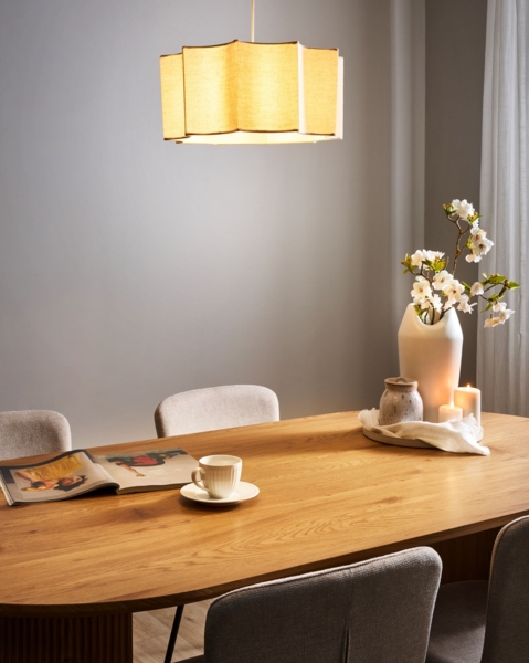 Hängeleuchte LUENHA Metall Beige Bild 3