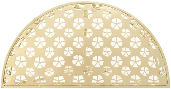 vidaXL Beistelltisch Vintage-Stil Halbrund Metall 72 x 36 x 74 cm Gold 245930 Bild 2