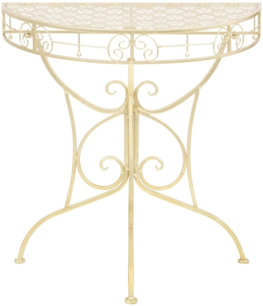 vidaXL Beistelltisch Vintage-Stil Halbrund Metall 72 x 36 x 74 cm Gold 245930