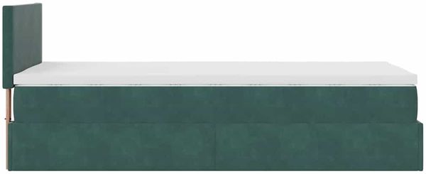 vidaXL Ottoman-Bett mit Matratze Dunkelgrün 90x200 cm Samt 3311678 Bild 10