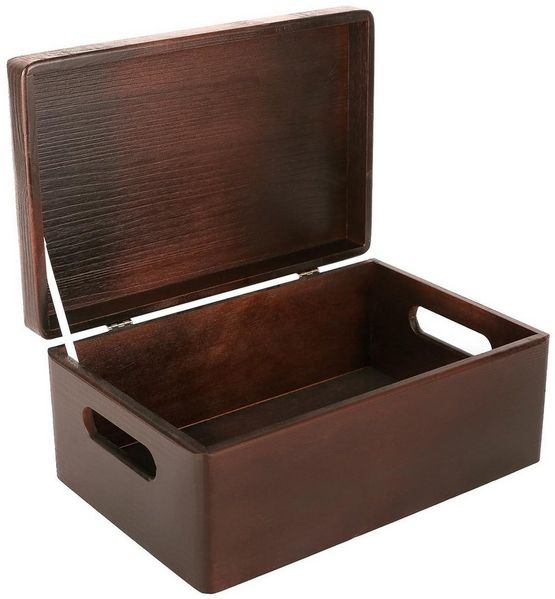 Creative Deco Holzkiste mit Deckel 30x20x14 cm (1cm)