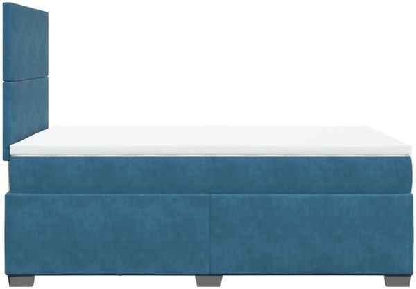 vidaXL Boxspringbett mit Matratze Blau 120x200 cm Samt 3293180 Bild 11
