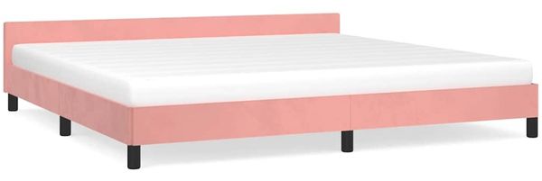 Doppelbett, Bettgestell Modernen mit Kopfteil ohne Matratze Rosa 200x200 cm Samt d953e