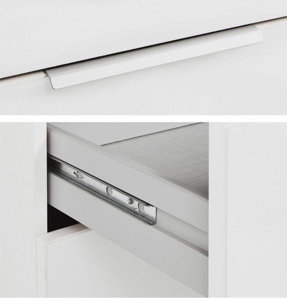 Nachtkommode Easy Plus Nachtschrank 52x38x56cm Farbe: weiß