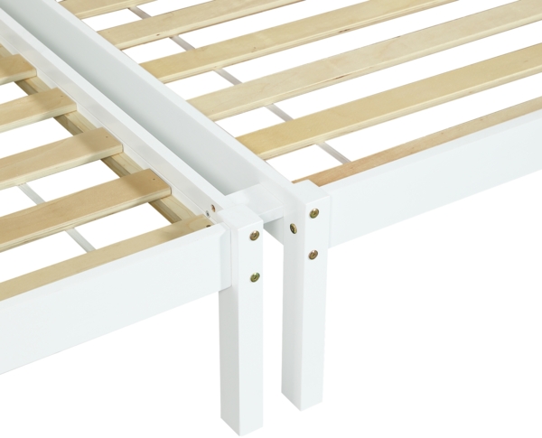 Merax Hochbett Etagenbett Dreierbett 90x200cm, Dreifaches Etagenbett mit Seitenleiter für Kinder und Jugendliche, Weiß Bild 6