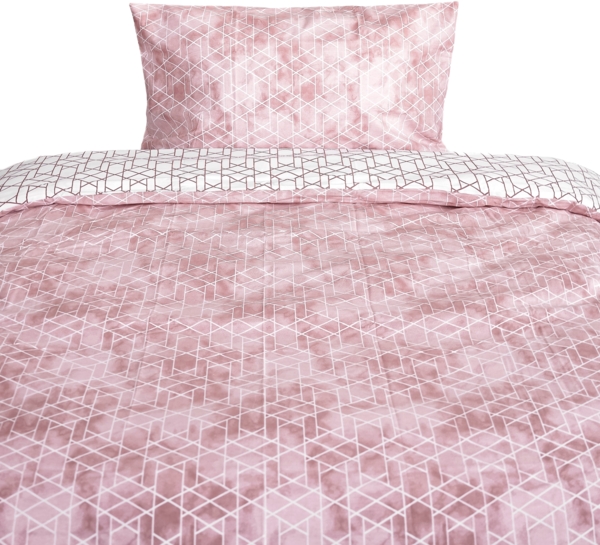 Renforcé Bettwäsche mit Reißverschluss, für Einzel- und Doppelbett 155 x 200 cm + 80 x 80 cm