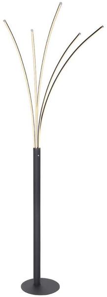 LED Stehleuchte, schwarz, Touchdimmer, H 187 cm