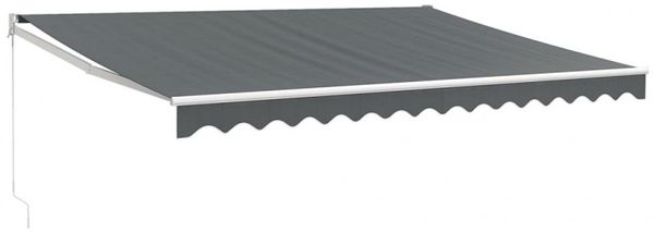 vidaXL Markise Einziehbar Anthrazit 4,5x3 m Stoff und Aluminium 3154439