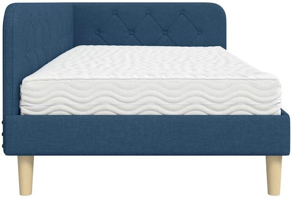 vidaXL Eckbettgestell Blau 100 x 200 cm Stoff 3394132 Bild 8