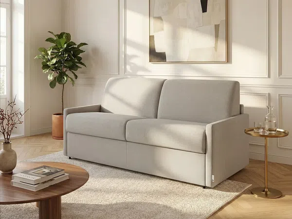 Vente-unique - CALIFE Sofa Stoff Beige - B 223 cm94 cm x H 85 cm x L 150 cm