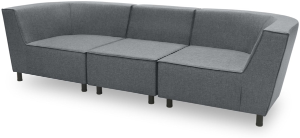 Gartenlounge Sofa 3-Sitzer Brandie 279x77x103 Outdoorbezug dunkelgrau