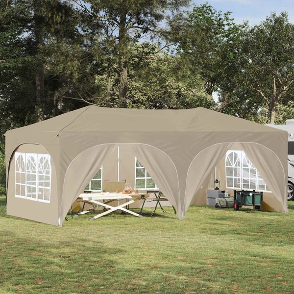 vidaXL Pop-up Partyzelt 575 x 288 x 245 cm Creme Oxford-Stoff 42019900