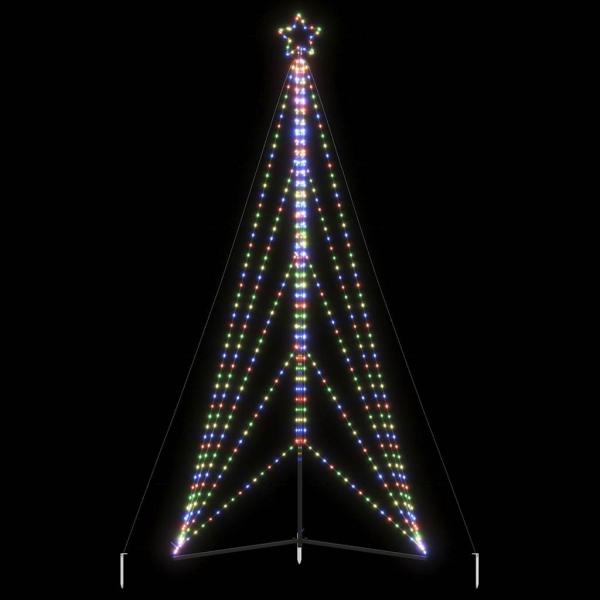 vidaXL Weihnachtsbaum-Beleuchtung 615 LEDs Mehrfarbig 404,5 cm 4016423