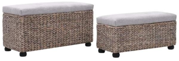 vidaXL Sitzbank-Set 2-tlg. Seegras Grau 246107 Bild 2