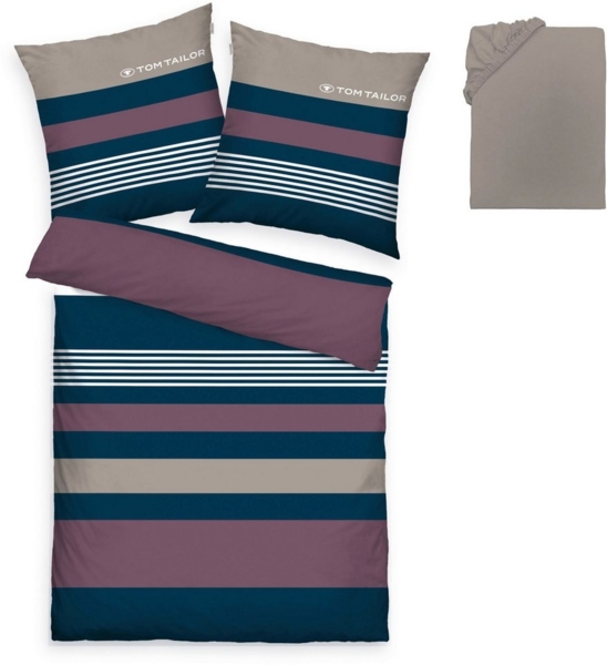 TOM TAILOR HOME Bettwäsche Carl in Gr. 135x200 oder 155x220 cm, Renforcé, 3 teilig, mit GRATIS-Zugabe: Spannbettlaken, 100% Baumwolle, mit Reißverschluss Bild 5