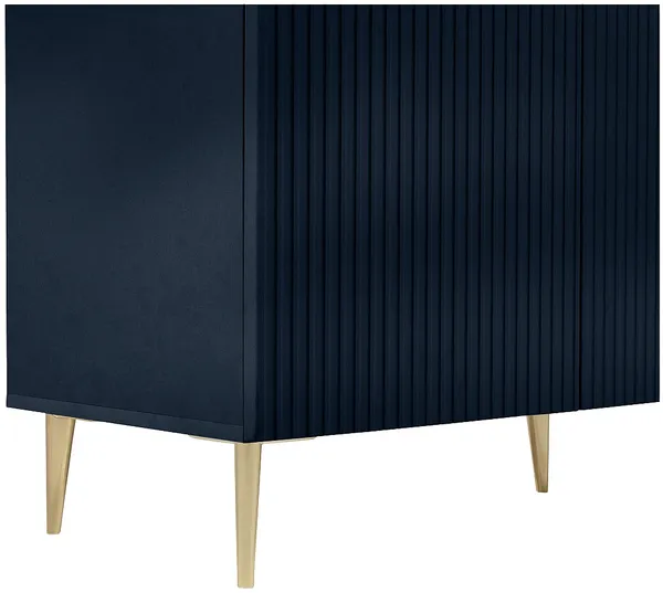 Vente-unique - YESINIA Sideboard Holz, Platte Blau - B 45 cm x H 80 cm x L 190 cm Bild 7
