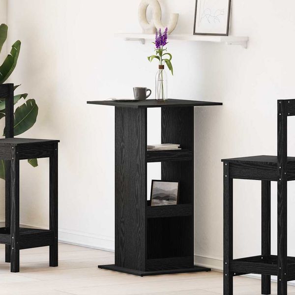 vidaXL Bartisch Schwarz Eichen-Optik 60 x 60 x 100 cm Holzwerkstoff 869244