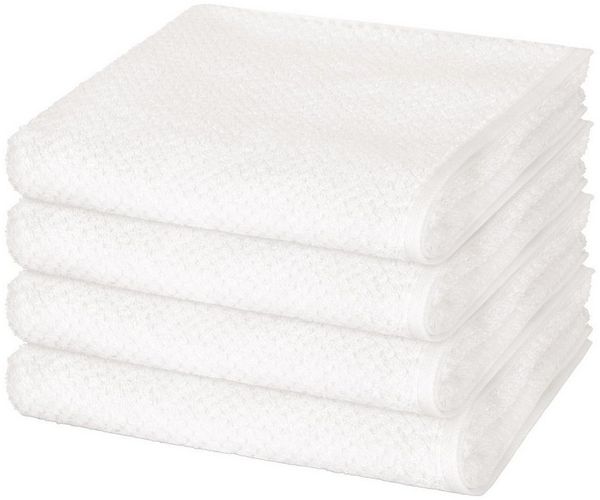 Cawö Handtuch Set Pure, Walkfrottee (Spar-Set, 4-St), 4 X Handtuch im Set - Baumwolle - Saugstark