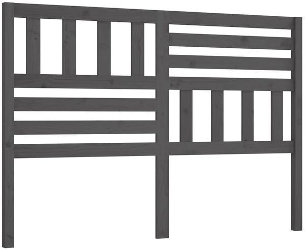 Kopfteil, Bettkopfteil, Minimalistisch Grau 126x4x100 cm Massivholz Kiefer