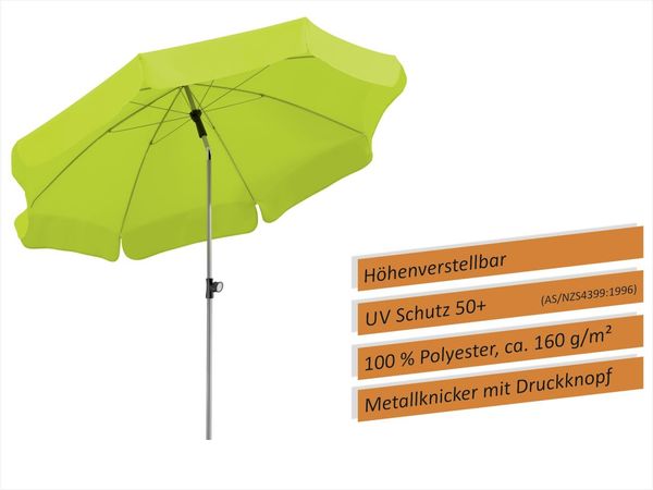 Sonnenschirm Locarno 200/8 rund, Ø ca. 200 cm apfelgrün