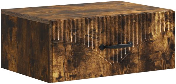 vidaXL Wandmontierter Nachttisch Geräucherte Eiche 49 x 34,5 x 20 cm 898965