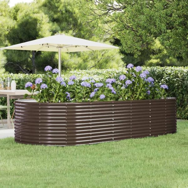 vidaXL Hochbeet Braun 291x140x68 cm Verzinkter Stahl 319100