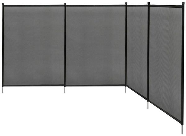 COSTWAY Pool-Sicherheitsleiter Poolschutzaun, kindersicher, 360x125 cm