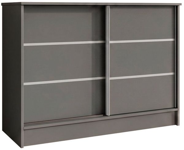 Beautysofa Kommode MIRELA mit 2 Schiebetüren (in 120 cm oder 160 cm, verschiedene Farben), mit dekorativen Sprossen