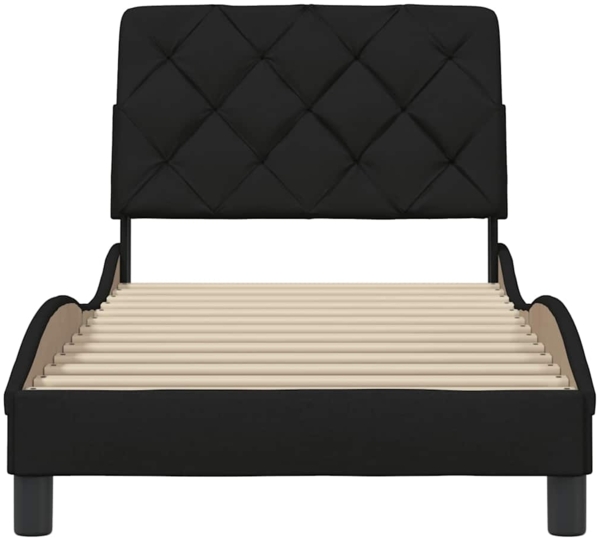 vidaXL Bettgestell ohne Matratze Schwarz 80x200 cm Stoff 3310561 Bild 4