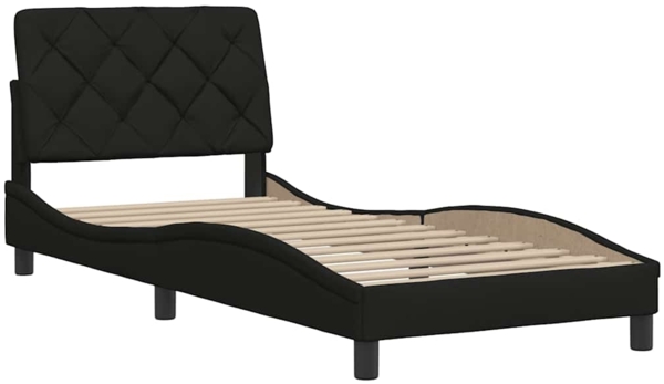 vidaXL Bettgestell ohne Matratze Schwarz 80x200 cm Stoff 3310561 Bild 3