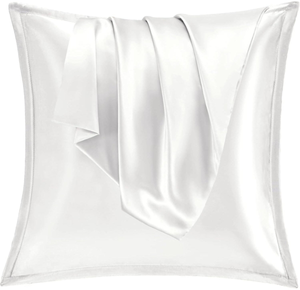 Extrem weiche Kissenbezüge, 2er Set, Satin weiß, 80x80 cm