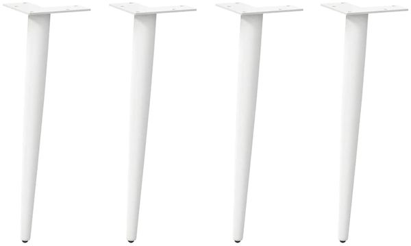 vidaXL Couchtischbeine Konische Form 4 Stk. Weiß 42-43 cm Stahl 4012513