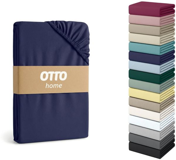 OTTO home Spannbettlaken Cremona, BASIC und PREMIUM Qualität, mit Elasthan, Baumwolle, Jersey (180 g/m), Gummizug: rundum, (1 Stück), Jersey Bettlaken ab Größe 90x200 cm, Strapazierfähig und langlebig