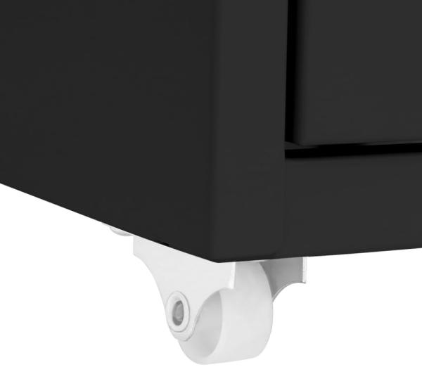 vidaXL Aktenschrank mit Rollen Schwarz 28x41x109 cm Metall 335922 Bild 8