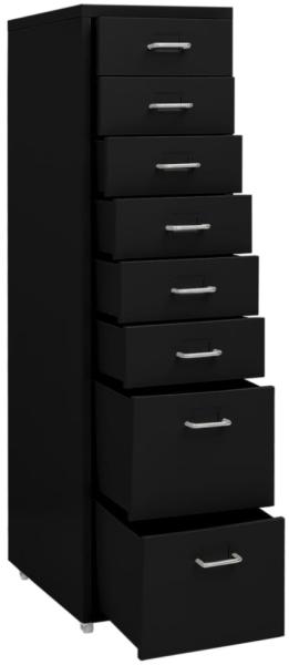vidaXL Aktenschrank mit Rollen Schwarz 28x41x109 cm Metall 335922 Bild 4