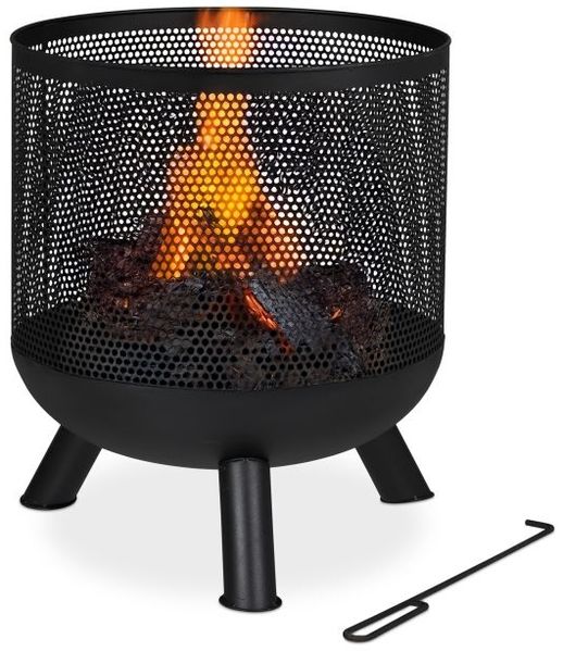 Relaxdays Feuerkorb im Mesh Design