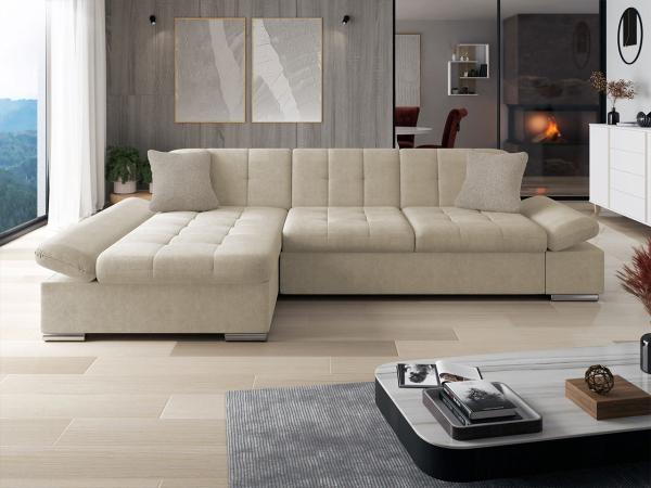 Ecksofa Malwi, Seite: Links, Farbe: Zetta 291 + Zetta 291 + Matana 17