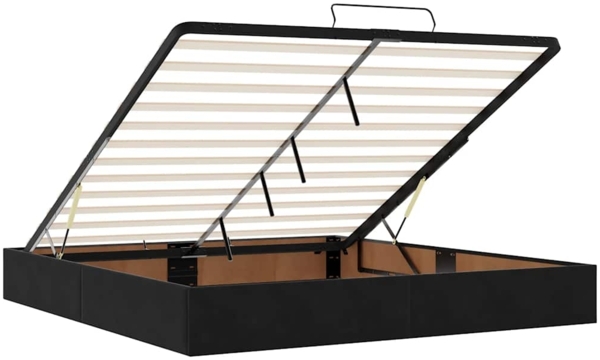 vidaXL Ottoman-Bett mit Matratzen & LEDs Schwarz 200x200 cm Samt 3312718 Bild 10