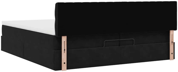 vidaXL Ottoman-Bett mit Matratzen & LEDs Schwarz 200x200 cm Samt 3312718 Bild 9