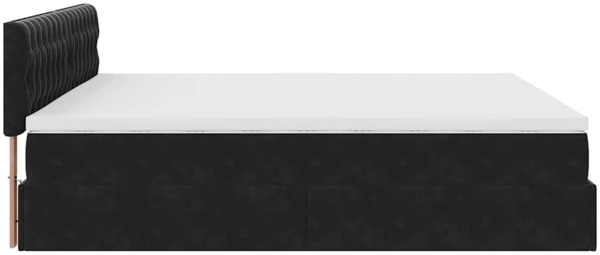 vidaXL Ottoman-Bett mit Matratzen & LEDs Schwarz 200x200 cm Samt 3312718 Bild 8