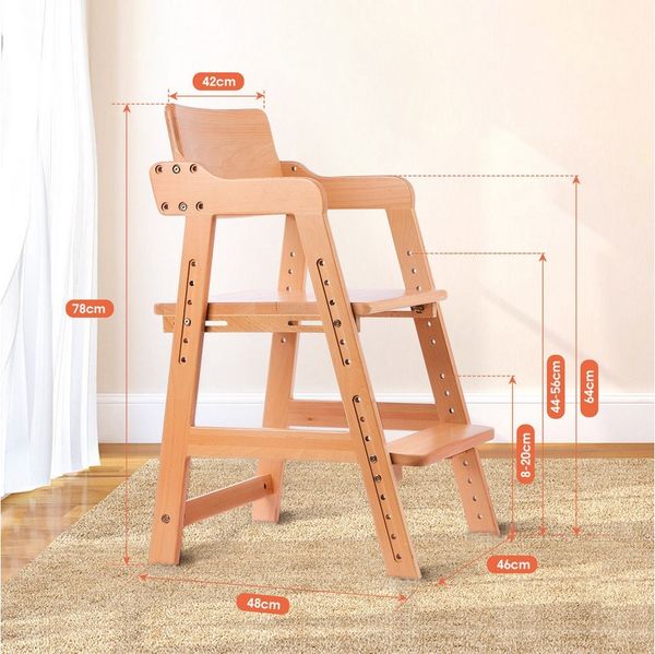 OUNUO Esszimmerstuhl Holz Stuh Lehnstuhl Küchenstuhl mit Armlehne für Wohnzimmer/Esszimmer