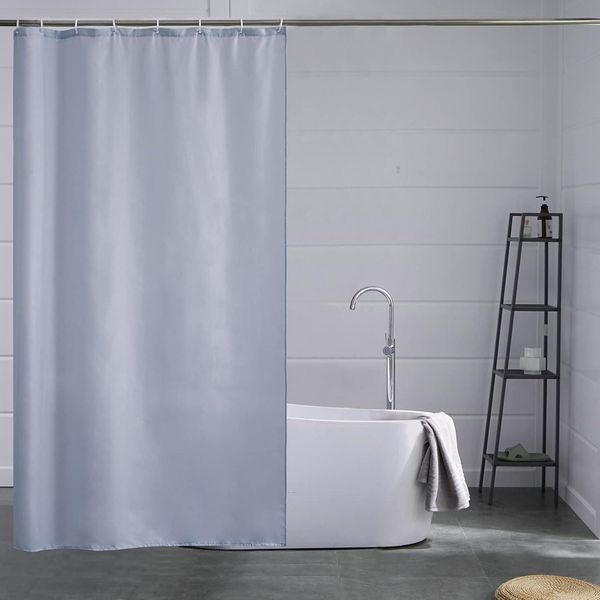 120x180 Hydrophober Textil Duschvorhang Polyester Schimmelresistent Grau Blau 8