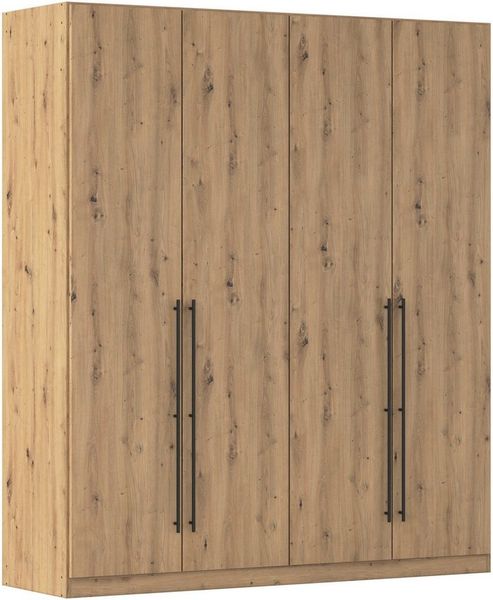 rauch Kleiderschrank Drehtürenschrank Schrank Garderobe Wäscheschrank Schlafzimmer AVOLA (3 verschiedene Ausstattungen BASIC/CLASSIC/PREMIUM (inkl. SOFT-CLOSE) mit hochwertigen Stangengriffen in Schwarz aus Metall MADE IN GERMANY