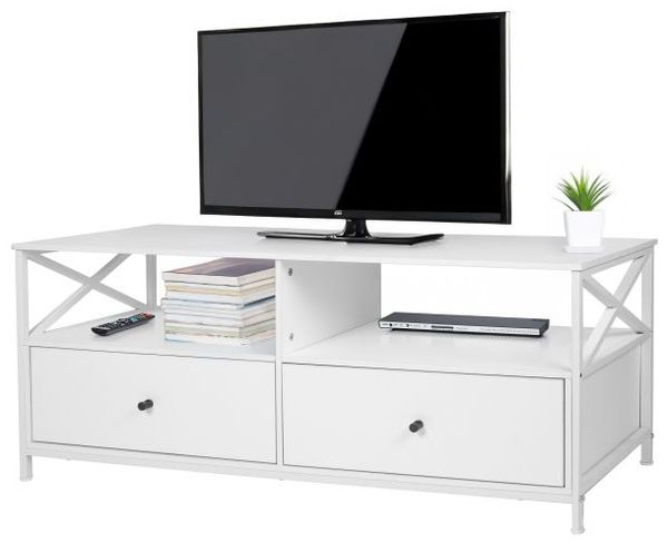 Relaxdays TV Lowboard mit Schubladen